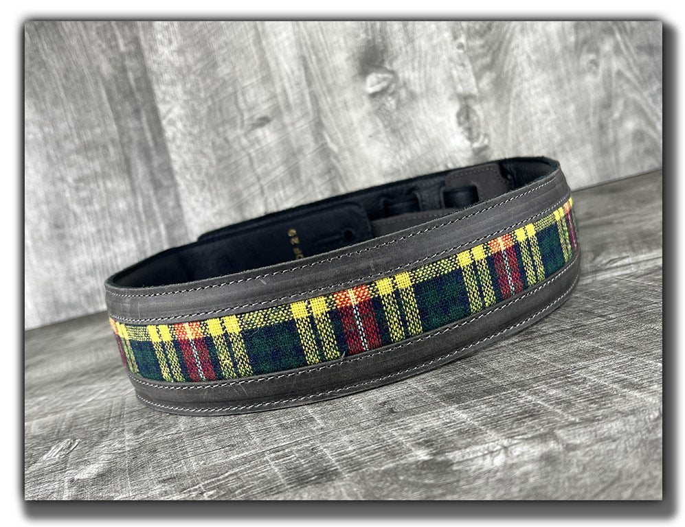 Buchanan - Tartan Plaid and Aged Steel Leather Guitar Strap - Numbered Limited Edition