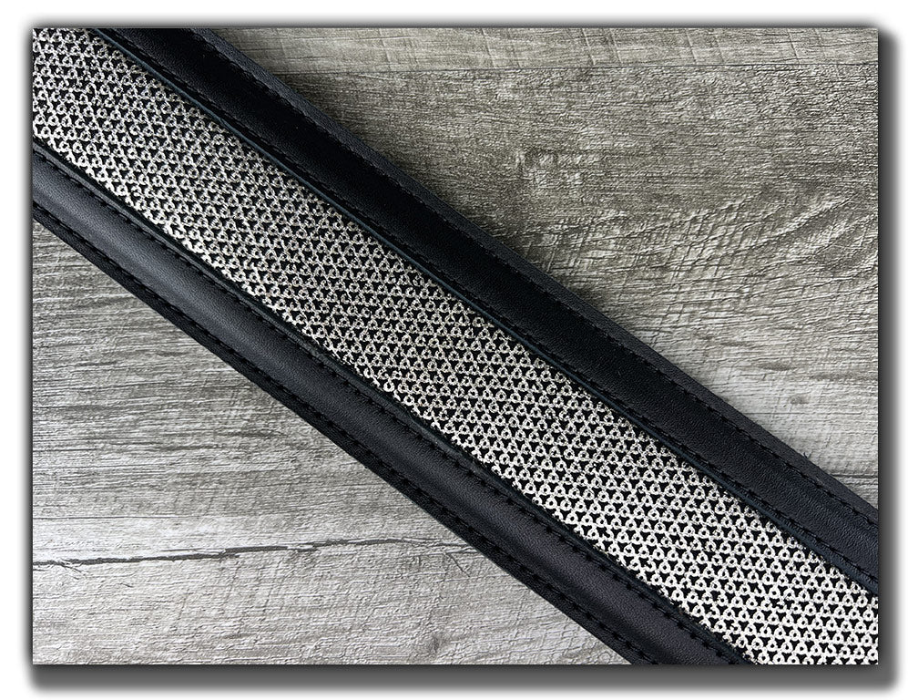 Shimmer - Carbon Black Leather Guitar Strap - Numbered Limited Edition